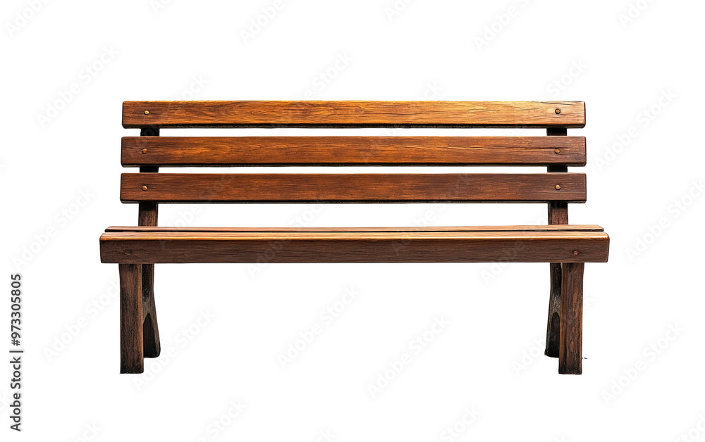 A wooden bench on white background,png A wooden bench on white background,png