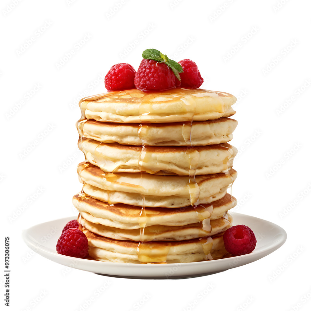 Stack of pancakes on a isolated on a transparent background Stack of pancakes on a isolated on a transparent background