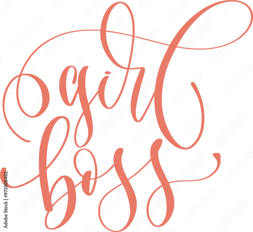 girls boss - hand lettering inscription text for women day, calligraphy vector illustration girls boss - hand lettering inscription text for women day, calligraphy vector illustration
