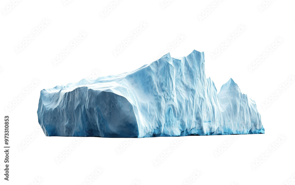 Fototapeta premium An iceberg on white background,png