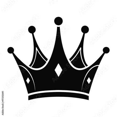 Crown Minimalist and Flat Logo Vector illustration