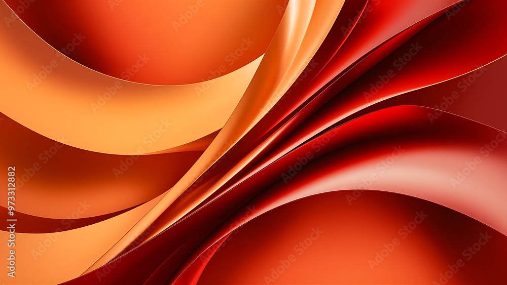 Fototapeta premium Orange and Red Abstract Contrast Background. Modern Elegant curve backdrop design.