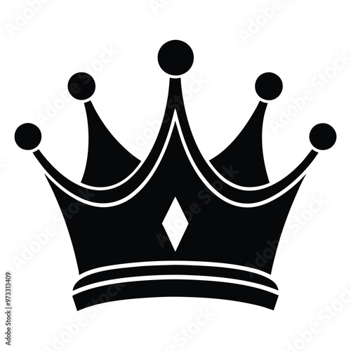 Crown Minimalist and Flat Logo Vector illustration