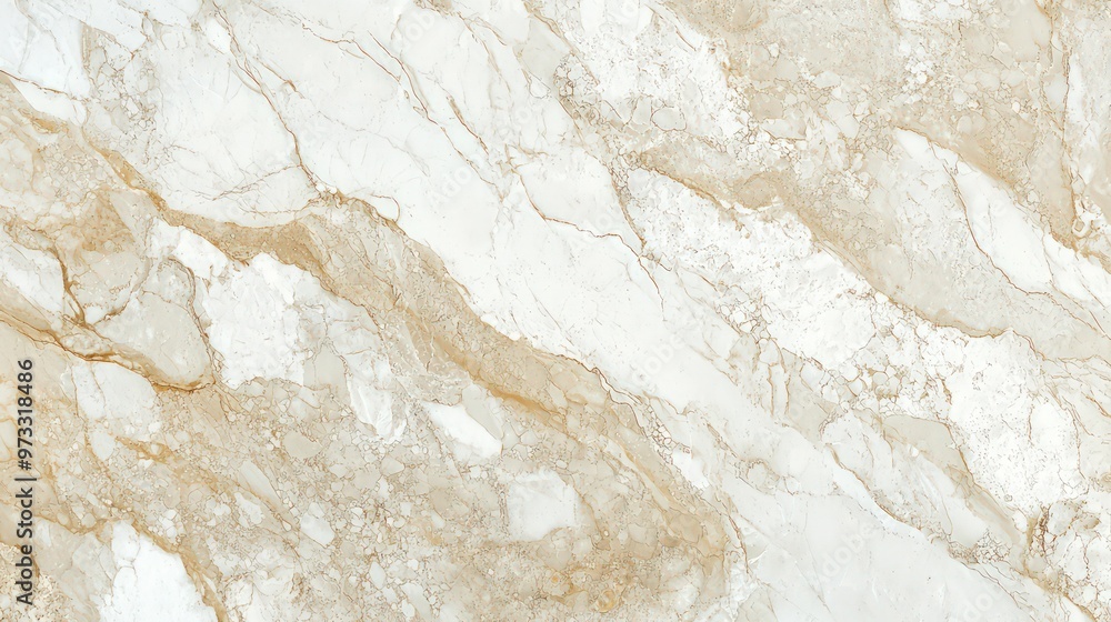 Obraz premium A sleek marble texture displaying earthy beige patterns accented with delicate white veins.