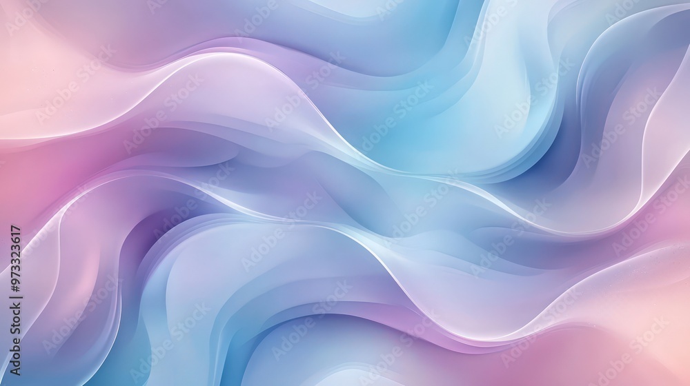 Fototapeta premium Abstract background with gentle curves and soothing color gradients, designed to create a tranquil and meditative atmosphere for spaces that value serenity.