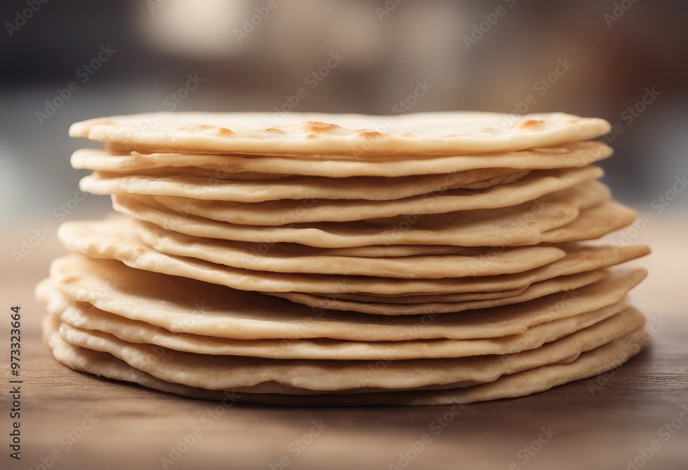 Indian puri flatbread isolated on white background Indian puri flatbread isolated on white background