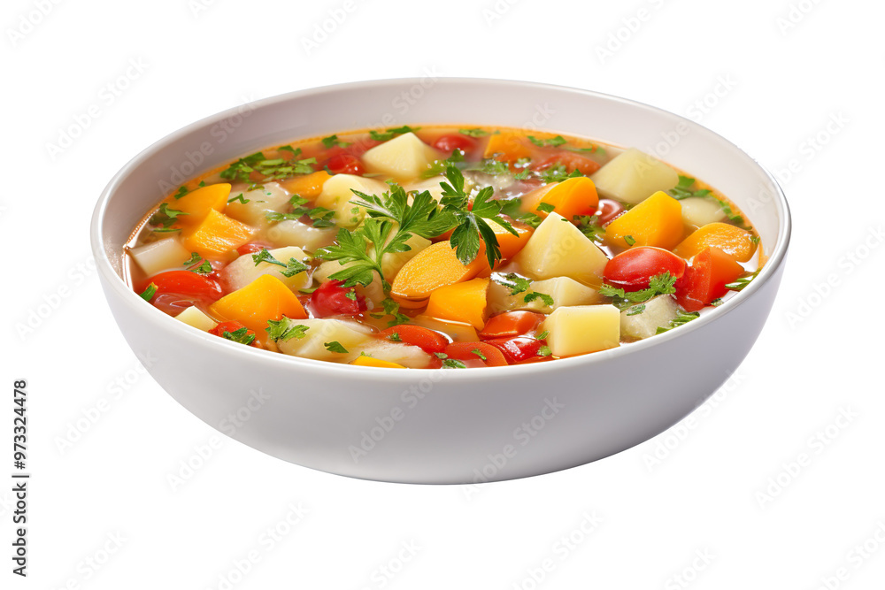 Vegetable soup isolated on transparent background Vegetable soup isolated on transparent background