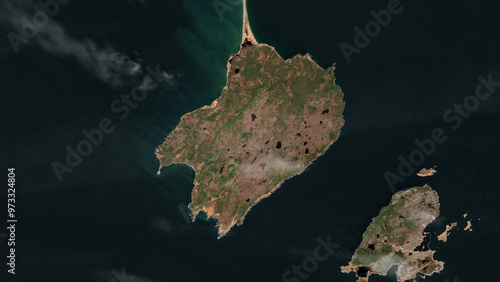 Petite Miquelon Island. France. Satellite, April 19, 2022 photo