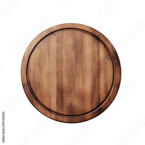 Wooden serving tray for dining occasions at home isolated transparent