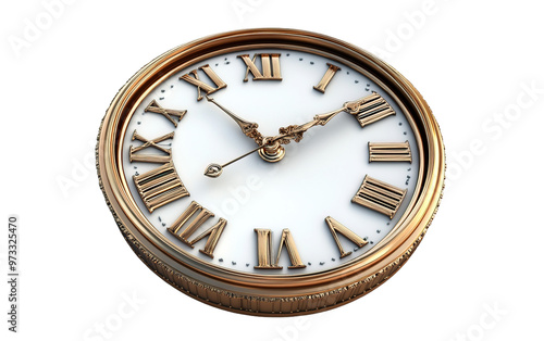 Time 3d render icon on white background,png