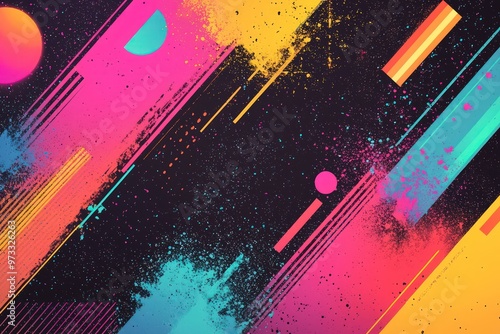 Wallpaper Mural An energetic 80s and 90s inspired background featuring colorful, noisy gradients. Torontodigital.ca