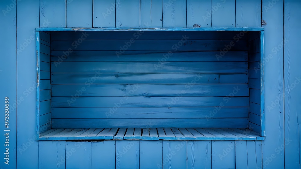Close up view of empty blue wooden surface Close up view of empty blue wooden surface