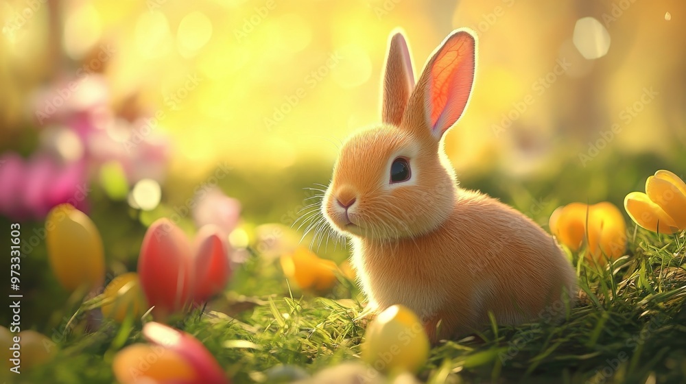 rabit between herbe rabit between herbe