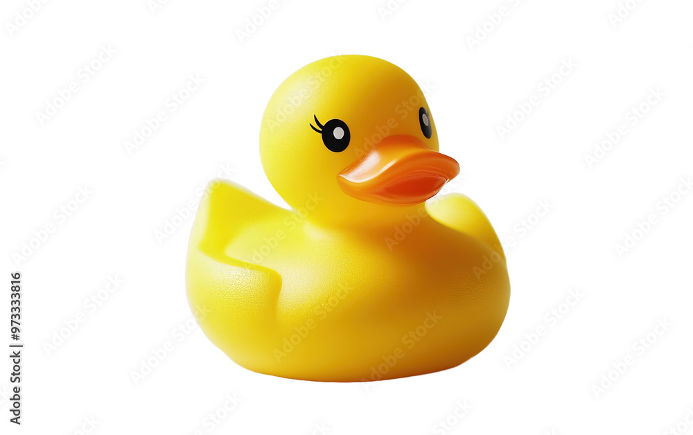 Yellow rubber duck on white background,png Yellow rubber duck on white background,png