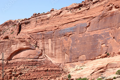 Maob Fault: Geological faultline at Arches National Park. photo