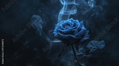 Blue Rose in Smoke
