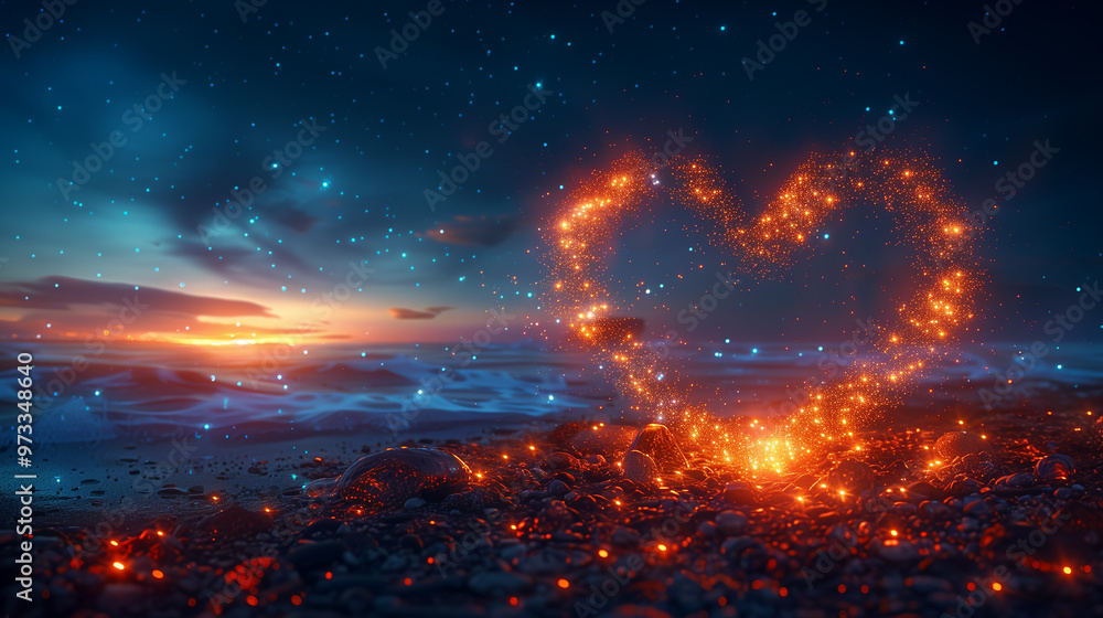 fire in the night. Ideal for Valentine’s Day greetings or expressing love fire in the night. Ideal for Valentine’s Day greetings or expressing love