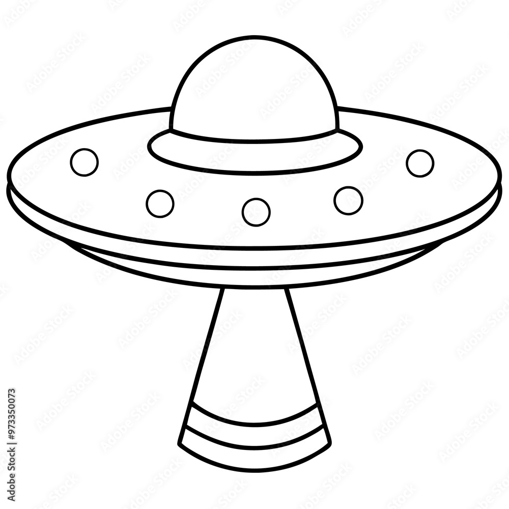 flying saucer outline coloring book page line art drawing flying saucer outline coloring book page line art drawing
