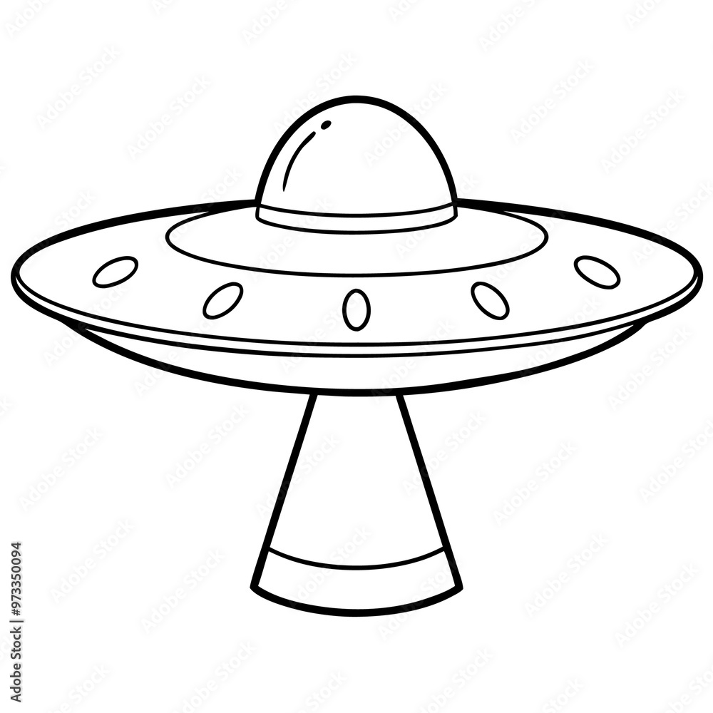 flying saucer outline coloring book page line art drawing flying saucer outline coloring book page line art drawing