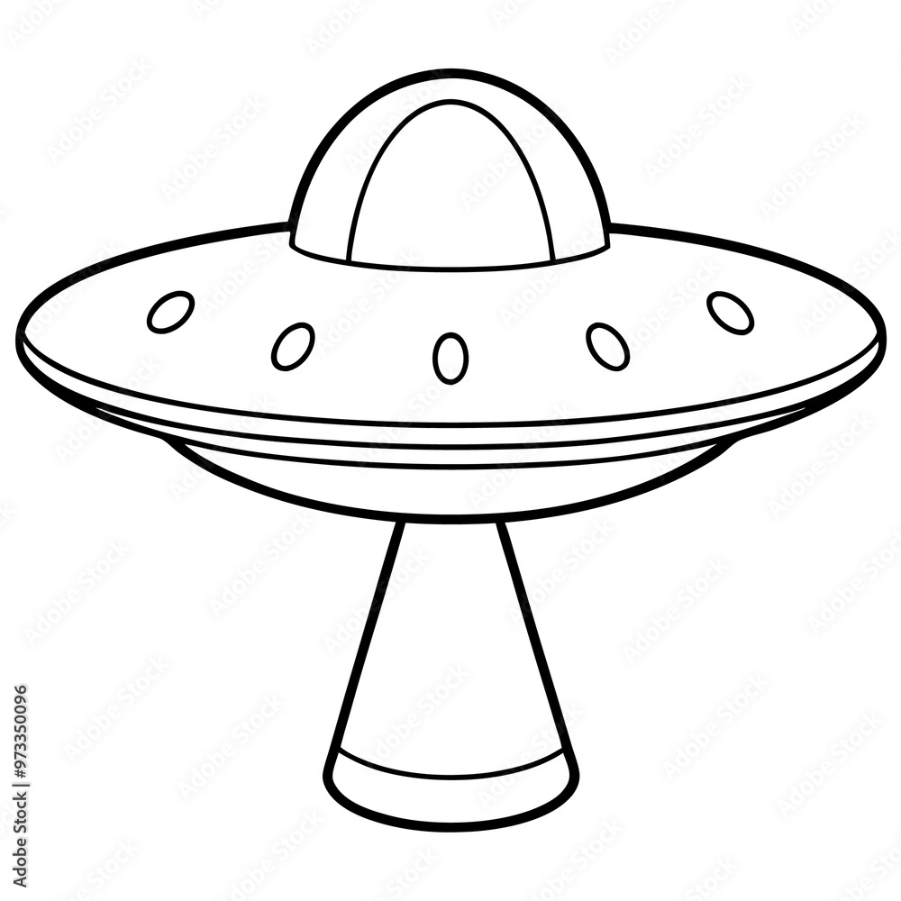 flying saucer outline coloring book page line art drawing flying saucer outline coloring book page line art drawing