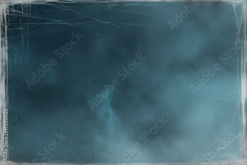 Smoky Blue Grunge Texture with Scratches and Dirt Effects for Graphic Design