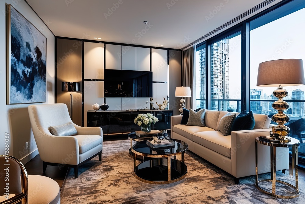 Modern Luxury Living Room Ideas with Chic Armchairs and Stylish ...
