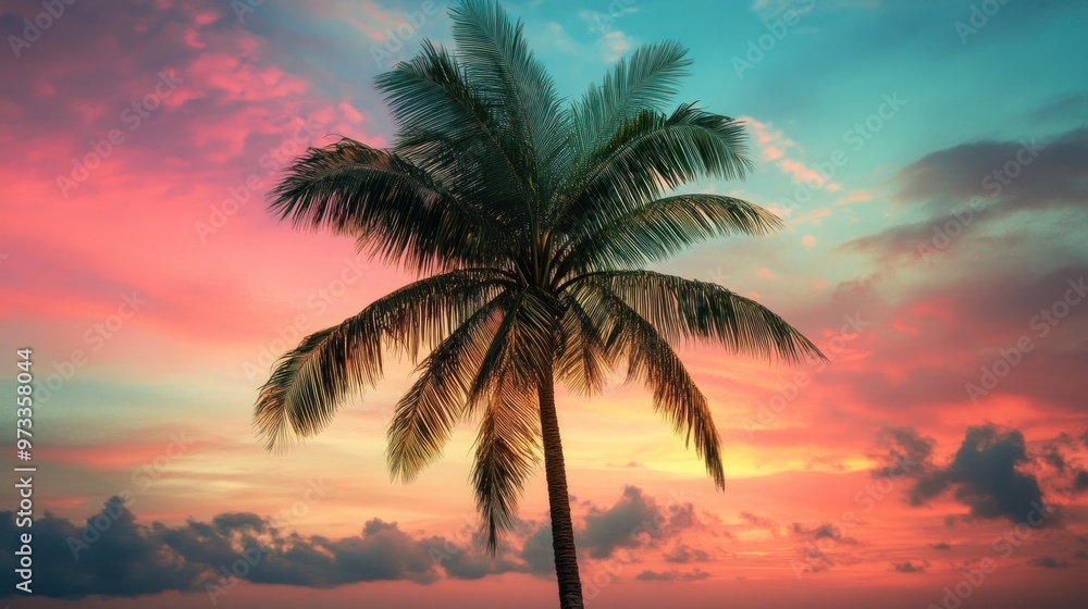 Palm Tree Silhouette at Sunset Palm Tree Silhouette at Sunset