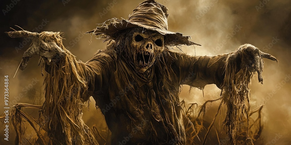 Fototapeta premium demonic possessed scarecrow