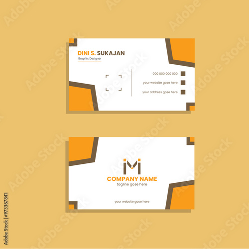 Modern Business Card. Double sided Business Card template. Creative and Clean Business Card Template. Business Card layout