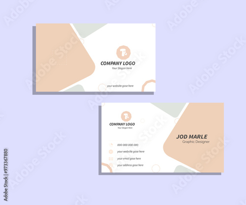 Modern Business Card. Double sided Business Card template. Creative and Clean Business Card Template. Business Card layout