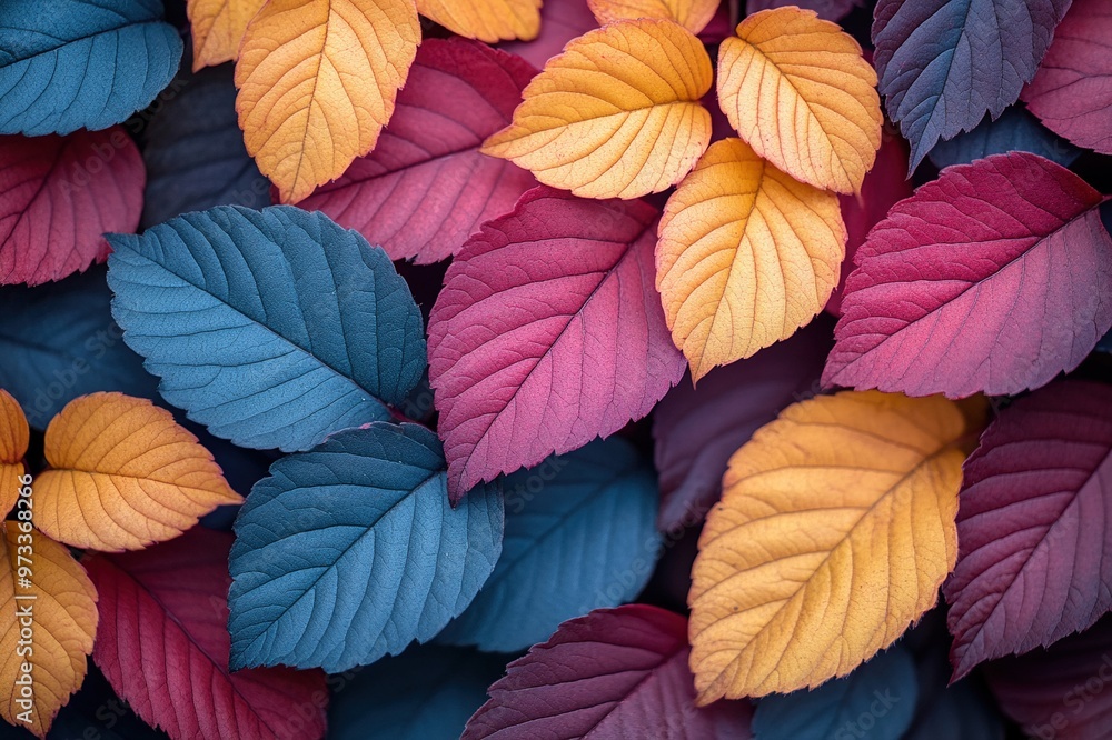 Close-up of multi-colored autumn foliage Close-up of multi-colored autumn foliage