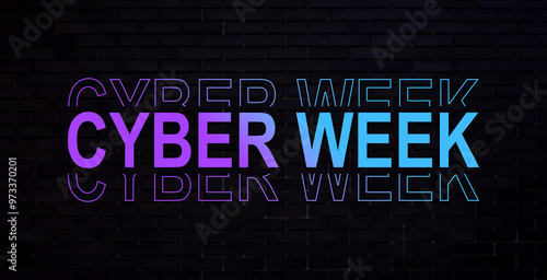Bild auf Leinwand cyber week sign on a letter board