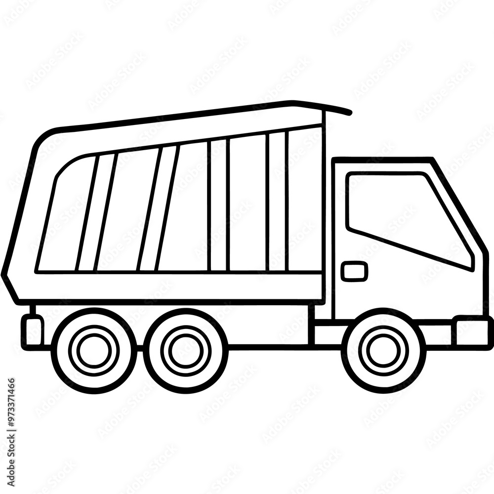 garbage truck outline coloring book page line art drawing garbage truck outline coloring book page line art drawing
