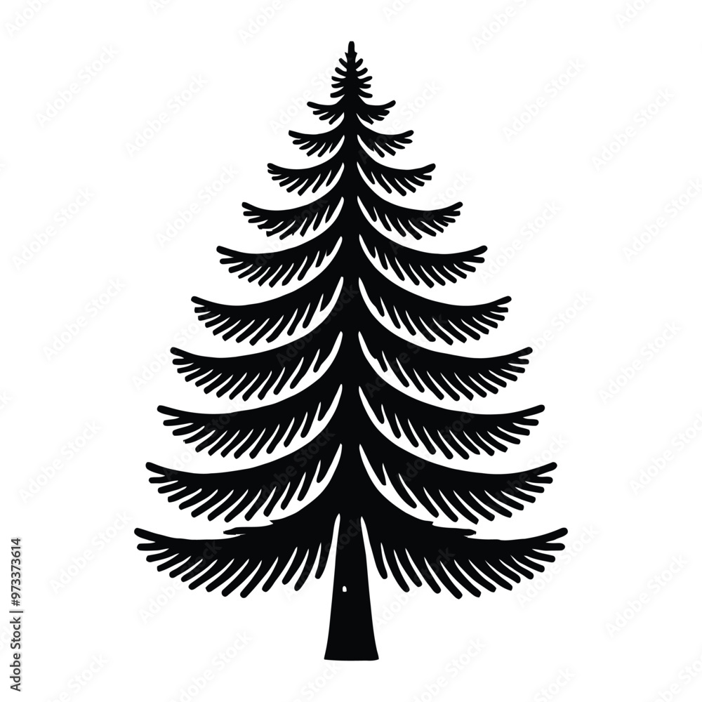 Obraz premium Pine Tree Silhouette