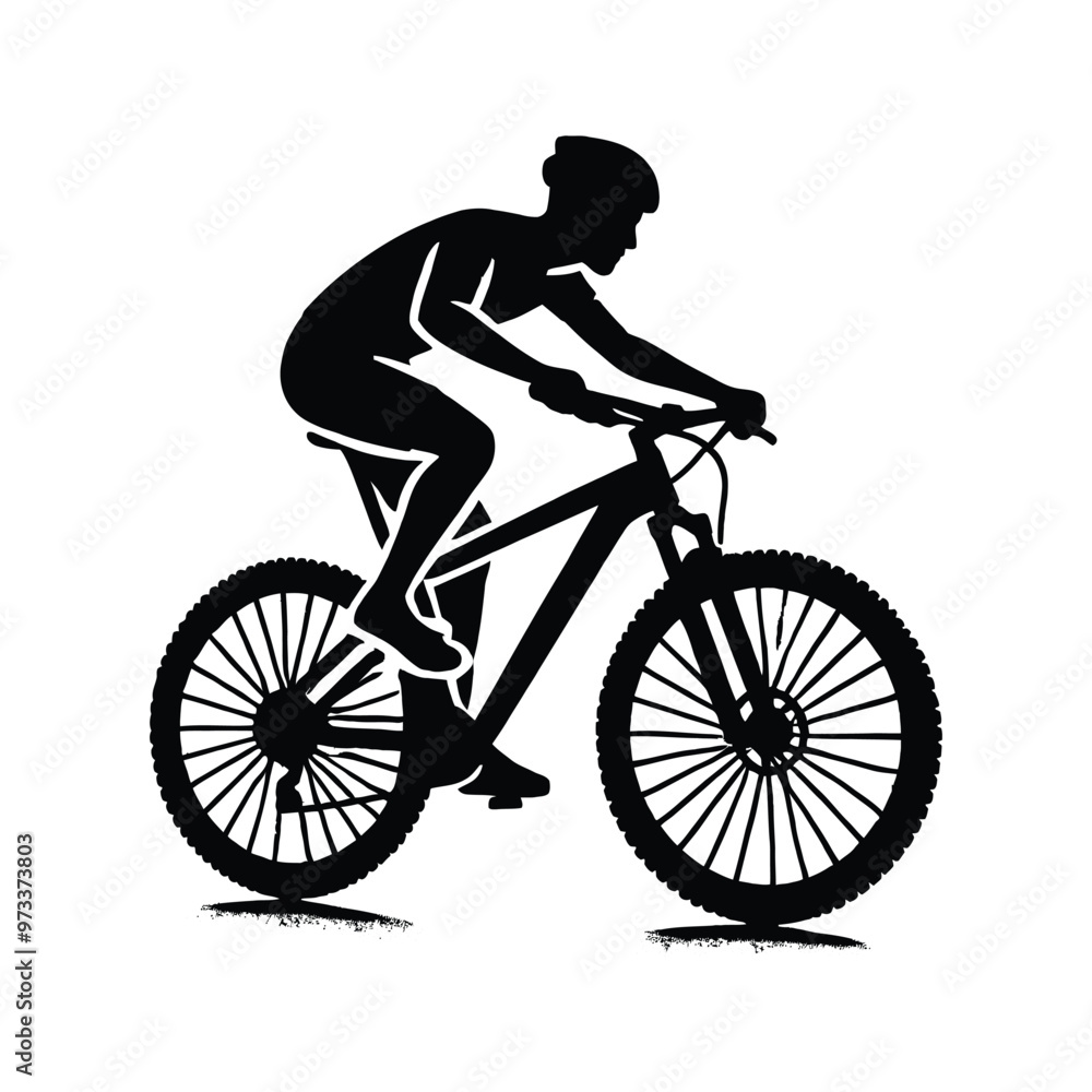 Naklejka premium Cycling Silhouette