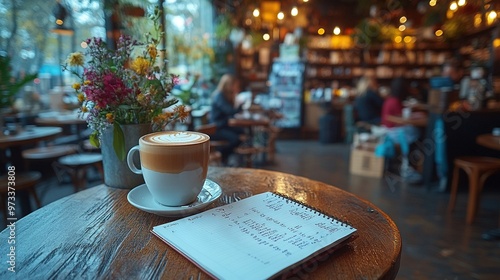 Obraz na płótnie Freelancer at a chic cafe