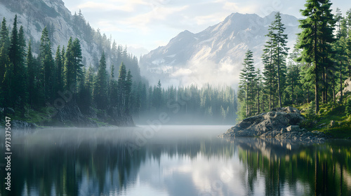 Misty Mountain Lake