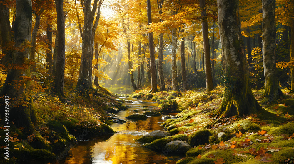 Fototapeta premium Autumn Forest Clearing