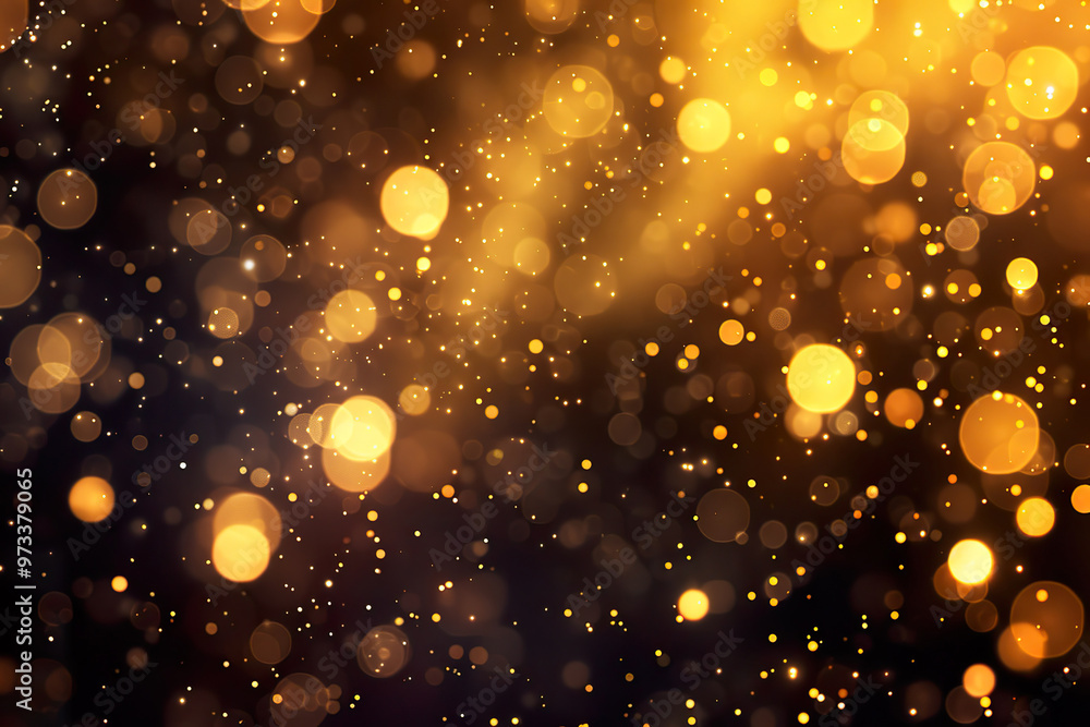 A blurry image of gold and black with many small circles., A blurry image of gold and black with many small circles.,