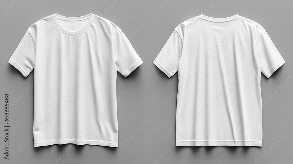 Blank white oversize t-shirt mockup, front and back view Blank white oversize t-shirt mockup, front and back view
