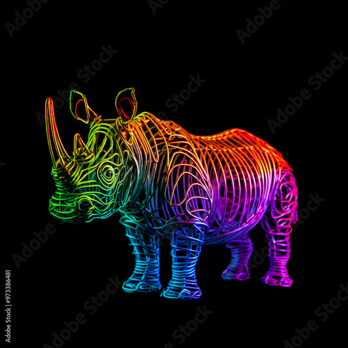 Glowing Wire Art Elephant