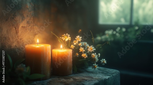 Candles and Flowers