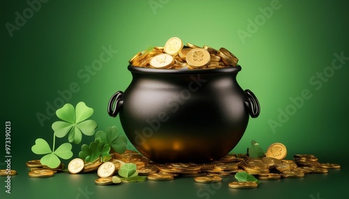 pot of gold with coins