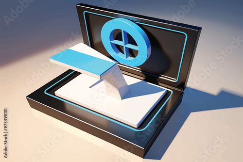 Social media logo icons isolated 3d render illustration