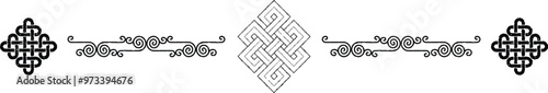 Celtic Header - Curved Lines - Knot Ends - Viking Infinity Knot