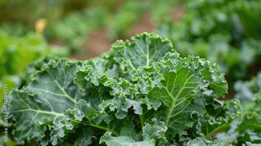 Fototapeta premium Small Kale Crop on the Farm