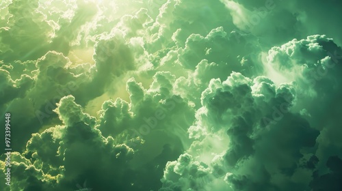 Sunlight reflected by green clouds