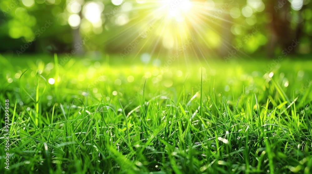 Spring grass on a lush field Spring grass on a lush field