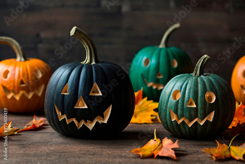 calabaza para fiesta de Halloween de diferentes colores 