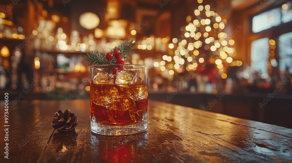 Indulge in a festive cocktail adorned with pinecones and symbolic Christmas trees this season Indulge in a festive cocktail adorned with pinecones and symbolic Christmas trees this season
